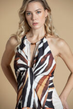 VESTIDO MIDI ESTAMPADO ANIMAL PRINT SAHOCO - Image 3