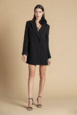 BLAZER PRETO CRUZADO OVERSIZE SAHOCO