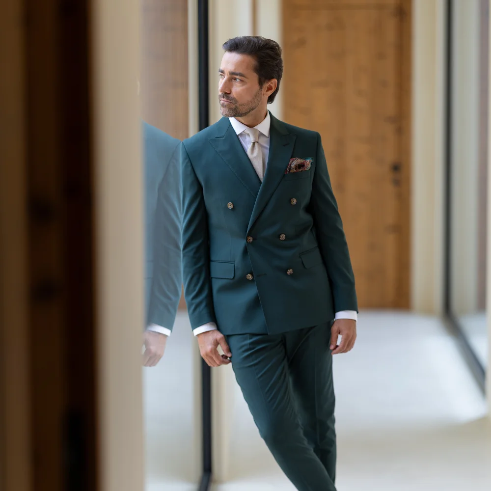 232905032_7 FATO TRESPASSE VERDE ECURO SLIM FIT - Image 1