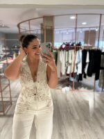 CONJUNTO EM LINHO COLETE E PANTALONA PONTO CHIC - Image 3