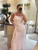 VESTIDO NUDE COM DRAPEADO NA FRENTE RINASCIMENTO - Image 3