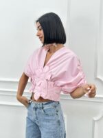 TOP ROSA COM FLORES NA FRENTE PONTO CHIC - Image 2