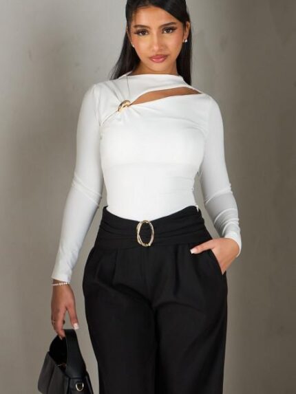 CAMISOLA LICRA BRANCA PONTO CHIC