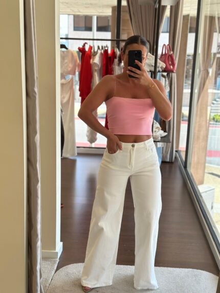 CALÇA CRU WIDE LEG PONTO CHIC