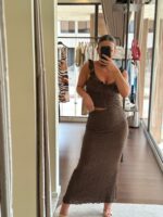 CONJUNTO CASTANHO DE SAIA E TOP PONTO CHIC - Image 2