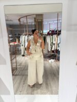 CONJUNTO EM LINHO COLETE E PANTALONA PONTO CHIC - Image 2
