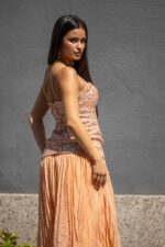 VESTIDO SALMÃO COM LANTEJOULAS PONTO CHIC - Image 5