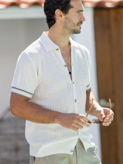 CAMISEIRO TRICOT COM PORMENOR CRU ZOLF