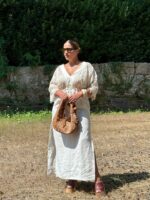 VESTIDO SOL DE LINO PONTO CHIC