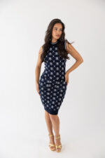 VESTIDO DE MALHA JACQUARD COM LOGO FRACOMINA - Image 2