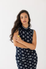 VESTIDO DE MALHA JACQUARD COM LOGO FRACOMINA - Image 7