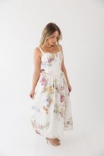 VESTIDO MIDI ESTAMPAOD TECIDO ALINHADO PONTO CHIC - Image 6