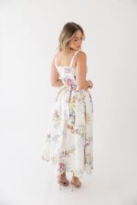 VESTIDO MIDI ESTAMPAOD TECIDO ALINHADO PONTO CHIC - Image 2