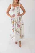 VESTIDO MIDI ESTAMPAOD TECIDO ALINHADO PONTO CHIC - Image 8