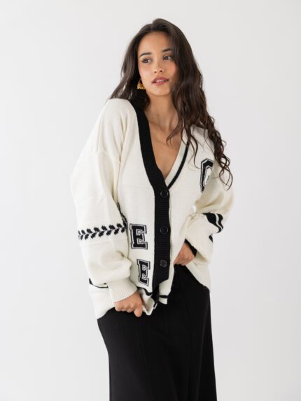 CARDIGAN COM LOGOTIPO GAELLE PARIS