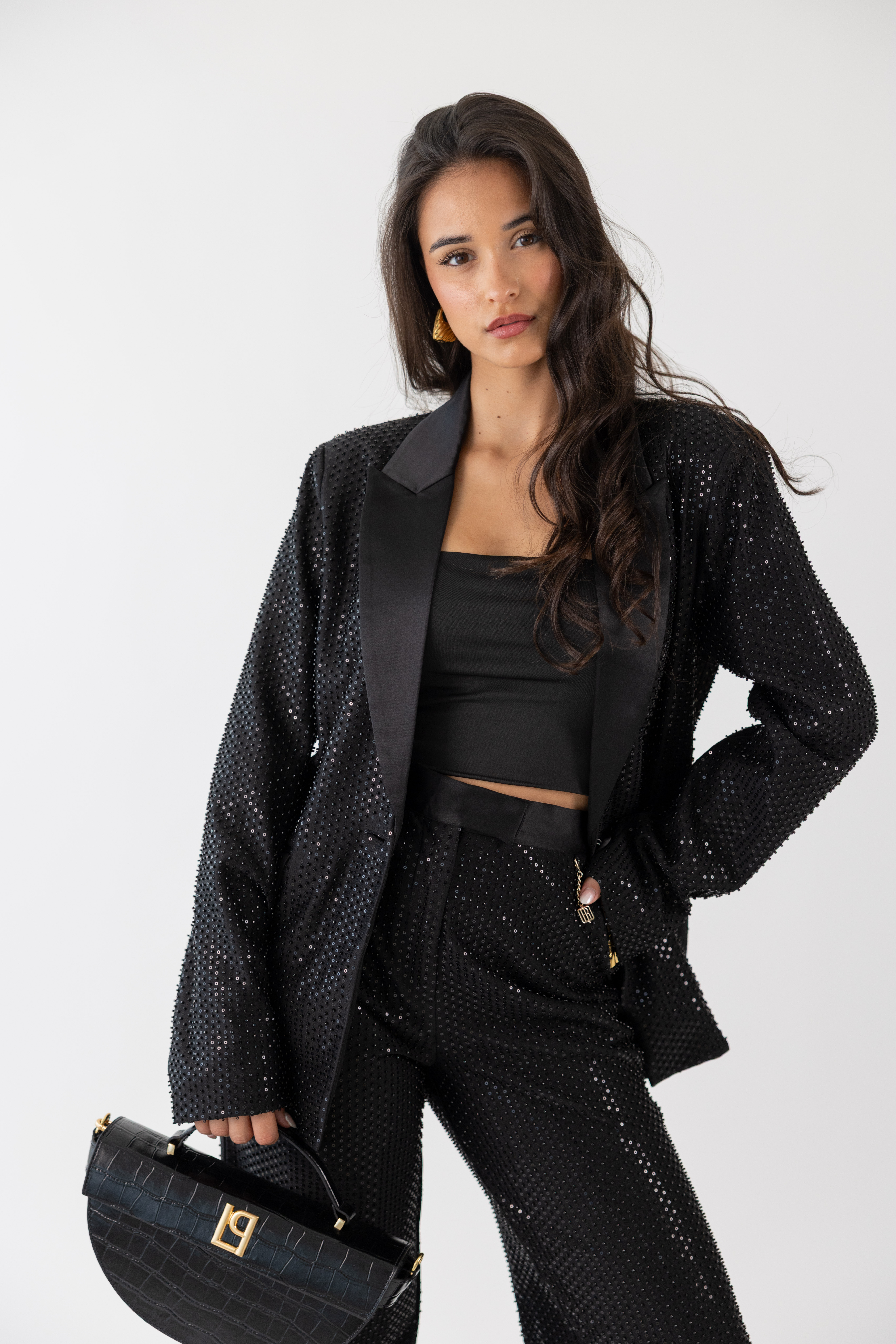 3R1A8408 BLAZER LONGO COM STRASS FRACOMINA - Image 1