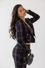 BLAZER CROPPED XADREZ TRESPASE FRACOMINA - Image 4