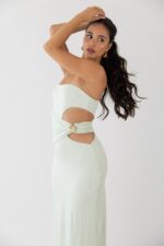 VESTIDO VERDE ÁGUA COM FIVELA PONTO CHIC - Image 3