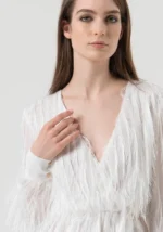 BLUSA BRANCA COM FRANJAS FRACOMINA - Image 2