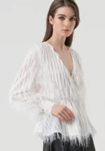 BLUSA BRANCA COM FRANJAS FRACOMINA - Image 3