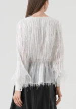 BLUSA BRANCA COM FRANJAS FRACOMINA - Image 4