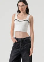CALÇA PRETA PALAZZO COM STRASS FRACOMINA - Image 5