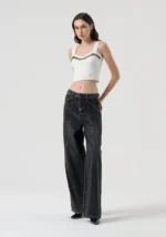 CALÇA PRETA PALAZZO COM STRASS FRACOMINA - Image 4