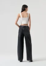 CALÇA PRETA PALAZZO COM STRASS FRACOMINA - Image 6