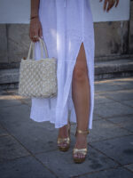 VESTIDO BRANCO COM FRANZIDO NA CINTA PONTO CHIC - Image 3