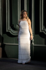 VESTIDO BRANCO COMPRIDO PONTO CHIC