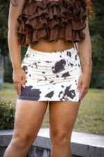 SAIA CURTA COW PRINT PONTO CHIC - Image 3