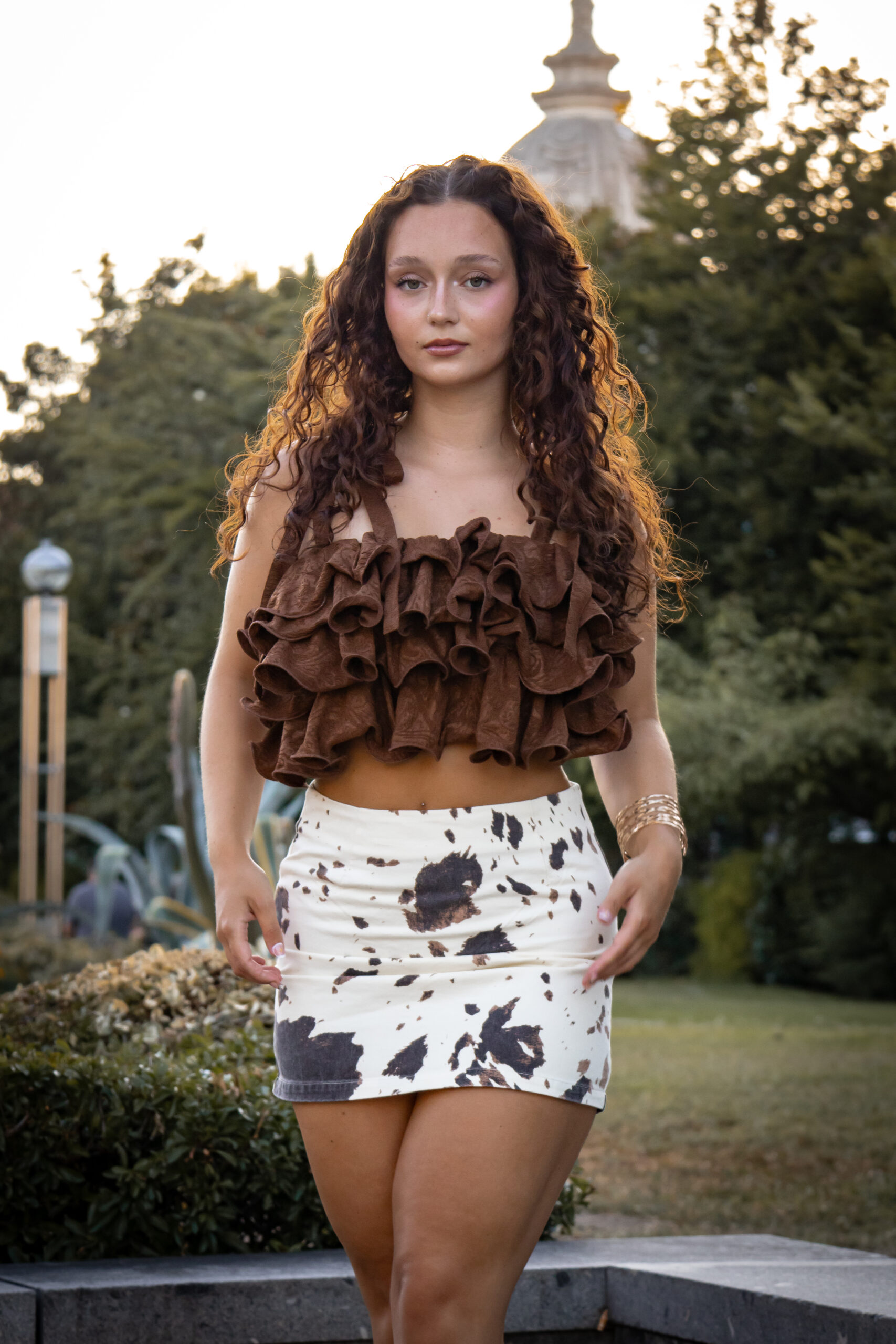 IMG_6133 SAIA CURTA COW PRINT PONTO CHIC - Image 1