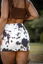 SAIA CURTA COW PRINT PONTO CHIC - Image 4