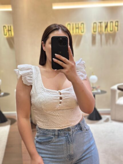 TOP BORDADO INGLÊS PONTOCHIC