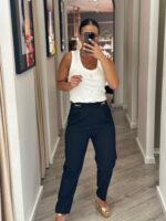 CALÇA PRETA COM FIVELA PONTO CHIC