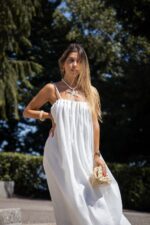 VESTIDO BRANCO FLUÍDO COM PREGAS PONTO CHIC - Image 5