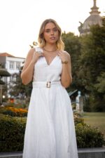 VESTIDO MDI BRANCO PONTO CHIC - Image 2