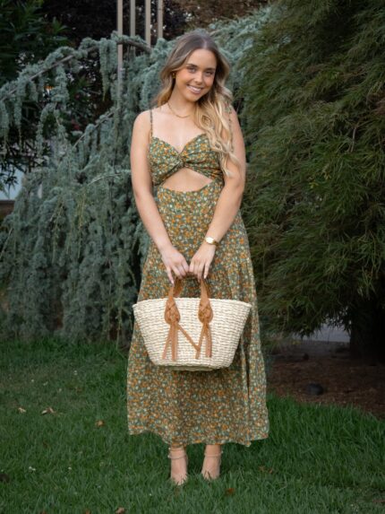 VESTIDO MIDI ESTAMPADO PONTO CHIC