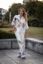 CONJUNTO CAMISA E PANTALONA ESTAMPADO PONTO CHIC