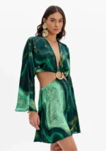 VESTIDO ESTAMPADO COM ARGOLA  LANÇA  PERFUME - Image 3