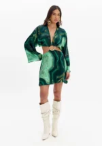VESTIDO ESTAMPADO COM ARGOLA  LANÇA  PERFUME