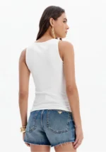 TOP BRANCO CAVEADO COM APLICAÇÕES LANÇA PERFUME - Image 4