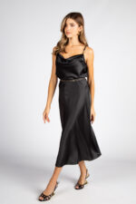 SAIA MIDI PRETA CÓS ESTAMPADO SILVINA CAMPOS - Image 2