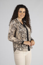 BLUSA ANIMAL PRINT COM TIRAS SILVINA CAMPOS
