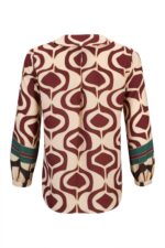 BLUSA ESTAMPADA EM TONS DE BORDO E BEGE SILVINA CAMPOS - Image 7
