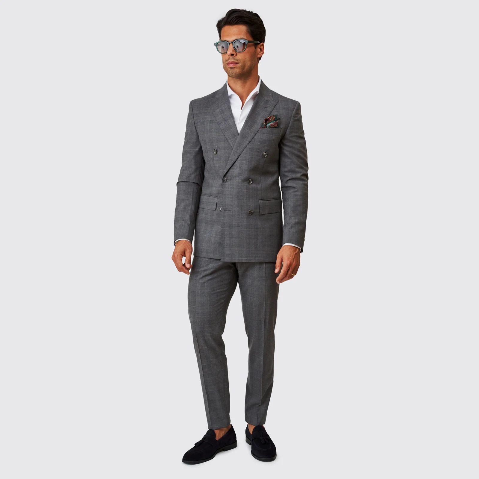 252905009-1 FATO TRESPASSE CINZA PRINCIPE DE GALES SLIM FIT ZOLF - Image 1