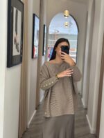 CAMISOLA TAUPE OVERSIZED RUGA