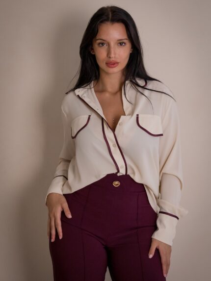 CAMISA COM VIVO BORGONHA RINASCIMENTO