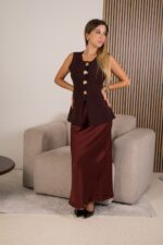 SAIA MIDI ACETIADA BORDO PONTO CHIC