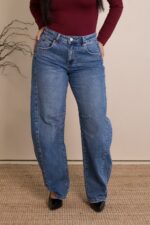 CALÇA JEANS CORTE RETO AZUL PONTO CHIC - Image 3